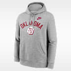 Sudadera con gorro sin cierre universitaria Nike para hombre Oklahoma Legacy Arch Club