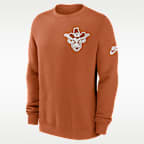 Sudadera de cuello redondo sin cierre universitaria Nike para hombre Texas Legacy
