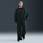 Pants de tiro alto de pierna amplia para mujer Nike Sportswear Phoenix Fleece
