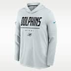 Miami Dolphins Sideline Men's Nike Dri-FIT NFL Long-Sleeve Hooded Top
