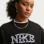 Nike Studio Fleece Medium Weight Women's Oversized Cropped Crew-Neck Sweatshirt