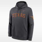 Sudadera con gorro sin cierre universitaria Nike para hombre Texas Sideline Club