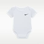Ολόσωμα κορμάκια Swoosh Nike για βρέφη (0-9M) (τρία τεμάχια)