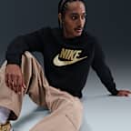Nike Sportswear Club Men's Graphic Fleece Crew-Neck Sweatshirt