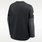 Playera de manga larga Nike Therma-FIT de la NFL para hombre Las Vegas Raiders Scripted To Win Sideline Coach