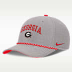 Gorra universitaria ajustable Nike para hombre Georgia Primetime Rise Rope