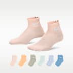 Calcetines invisibles con Swoosh metalizado para niños (6 pares) Nike