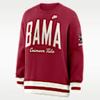 Sudadera de cuello redondo sin cierre universitaria Nike para mujer Alabama Legacy