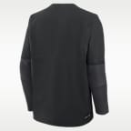 Playera rompevientos de manga larga universitaria Nike Dri-FIT con cierre de 1/4 para hombre Oregon Dugout