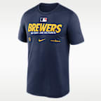 Playera Nike Dri-FIT de la MLB para hombre Milwaukee Brewers 2026 Postseason Authentic Collection Legend