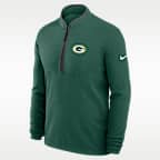 Green Bay Packers Logo Victory Men's Nike Dri-FIT NFL 1/2-Zip Long-Sleeve Top