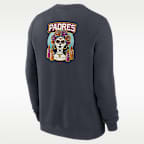 San Diego Padres 2-Hit Men's Nike MLB Pullover Crew