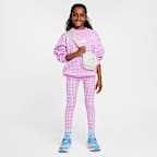 Sudadera de cuello redondo oversized para niña talla grande Nike Sportswear Club Fleece