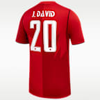 Jonathan David Canada Soccer 2026 Stadium Home Men's Nike Dri-FIT Soccer Jersey