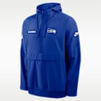 Seattle Seahawks Alt Option Route Anorak Men's Nike NFL 1/2-Zip Hooded Jacket
