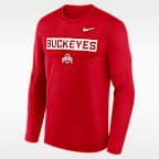 Ohio State Primetime Legend 2-Hit Men's Nike Dri-FIT College Long-Sleeve T-Shirt