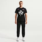 Canada Nike Fanwear Collection Men's Football Cotton Short-Sleeve T-Shirt