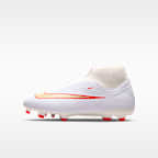 Tacos de futbol para terrenos múltiples de corte high para niños grandes Nike Jr. Mercurial Superfly 11 Academy