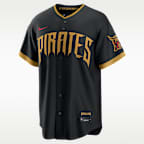 Jersey Nike Stadium de la MLB para hombre Paul Skenes Pittsburgh Pirates City Connect