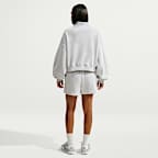 Nike Studio Fleece Medium Weight Crop top oversize con cremallera de 1/4 - Mujer