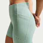 Nike Swift strakke hardloopshorts met binnenbroekje, hoge taille en zakken voor dames (10 cm)