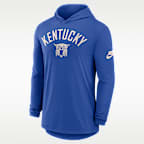 Playera con gorro de manga larga universitaria Nike Dri-FIT para hombre Kentucky Legacy Arch