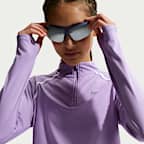 Nike Tempo Dri-FIT Longsleeve-Oberteil mit halbem Reißverschluss für ältere Kinder (Mädchen)