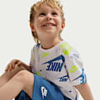 나이키 스포츠웨어 베이비(12~24개월) 프린트 티셔츠 및 경량 프렌치 테리 쇼츠 세트