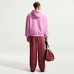Nike Studio Fleece Medium Weight 'Graphic Pack' Women's Oversized Pullover Logo Hoodie