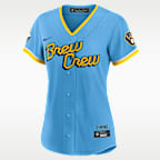 Jersey de béisbol Replica para mujer MLB Milwaukee Brewers City Connect (Christian Yelich)