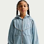 Nike Sportswear Collection Older Kids' Full-Zip Hooded Denim Jacket