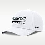 Michigan State Sideline Practice Rise Men's Nike Dri-FIT College Adjustable Hat