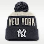 Gorro con dobladillo y pompón Nike de la MLB para hombre New York Yankees Cooperstown Peak