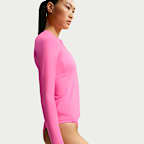 Playera de manga larga con cierre Dri-FIT UV para mujer Nike Swim Hydroguard