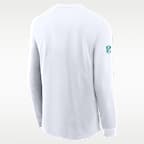 Miami Dolphins Sideline Team Issue Men's Nike Dri-FIT NFL Long-Sleeve T-Shirt