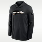 Baltimore Ravens Pure Fury Sideline Men's Nike Dri-FIT NFL Long-Sleeve Hooded Top