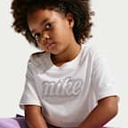Nike Little Kids' Swoosh Sparkle Boxy T-Shirt