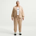 Sudadera con gorro de cierre completo para mujer Nike Sportswear Club Fleece (talla grande)