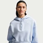 Nike Sportswear Phoenix Fleece Cropped oversized Henley-hoodie voor dames