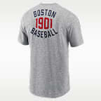 Boston Red Sox Cooperstown 2-Hit Large Logo Men's Nike MLB T-Shirt