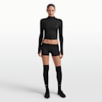 Playera de manga larga con cuello alto de medio cierre para mujer NikeSKIMS Matte