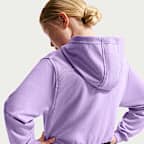 Sudadera con gorro Dri-FIT de cierre completo para niña talla grande Nike Pro Fleece