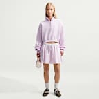 Nike Studio Fleece Medium Weight Women's Oversized 1/4-Zip Cropped Top