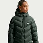 Chamarra acolchada Therma-FIT de ajuste holgado de largo medio para niños talla grande Nike Sportswear All Day Play