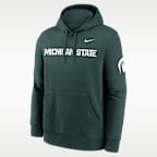 Michigan State Sideline Club Men's Nike College Pullover Hoodie