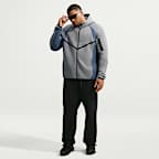Casaco Windrunner em lã cardada com fecho completo e bloco de cor Nike Tech para homem