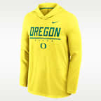 Playera de manga larga universitaria Nike Dri-FIT con gorro para hombre Oregon Sideline