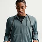 Sudadera con gorro de tejido Fleece Dri-FIT UV de cierre completo para hombre Nike Hyverse