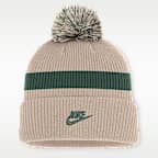 Gorro con dobladillo y pompón Nike de la NFL para hombre Green Bay Packers Rewind Peak