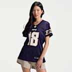 Jersey Nike de la NFL Game para mujer Justin Jefferson Minnesota Vikings Rivalries Collection